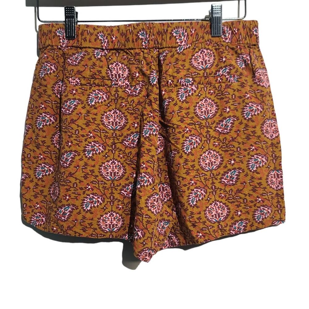 Madewell Drapey Pull-On Shorts Warm Paisley Size Small EUC - Picture 3 of 5